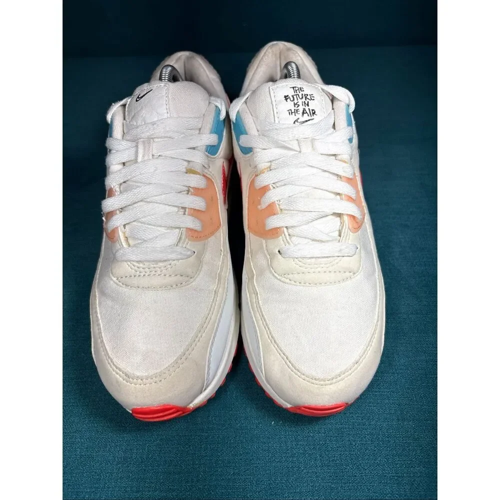 Nike Air Max 90 The Future Is In The Air Sail Infrared Men’s Size 10 DD8496-161